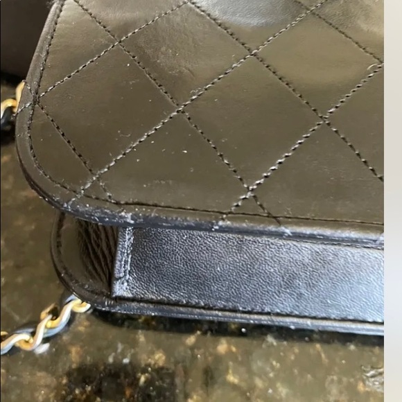 Chanel Vintage Full Flap Bag Quilted Lambskin Medium COA - Picture 6 of 12